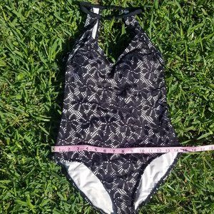 Black lace bathing suit